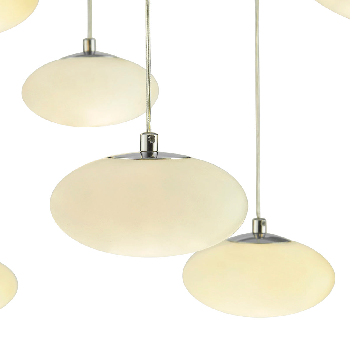 Spanish Alabaster Rectangular Chandelier // Chrome - Disselt Designs