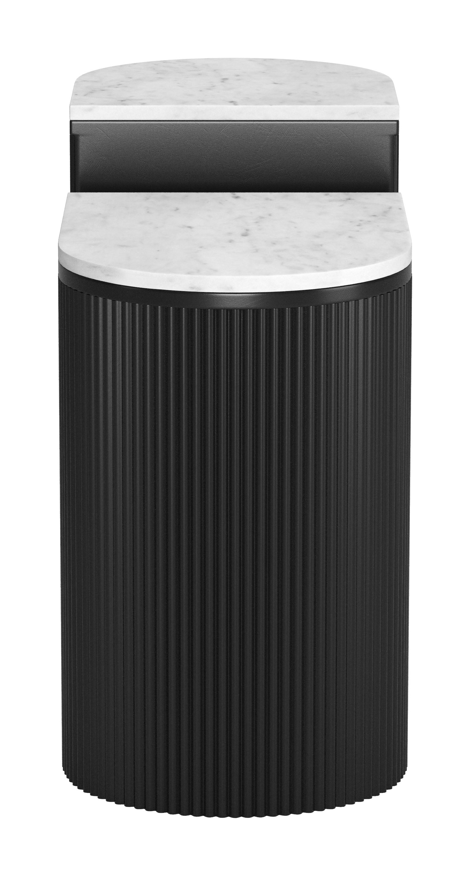 Ormara Side Table Set (2-Piece) White & Black - Disselt Designs