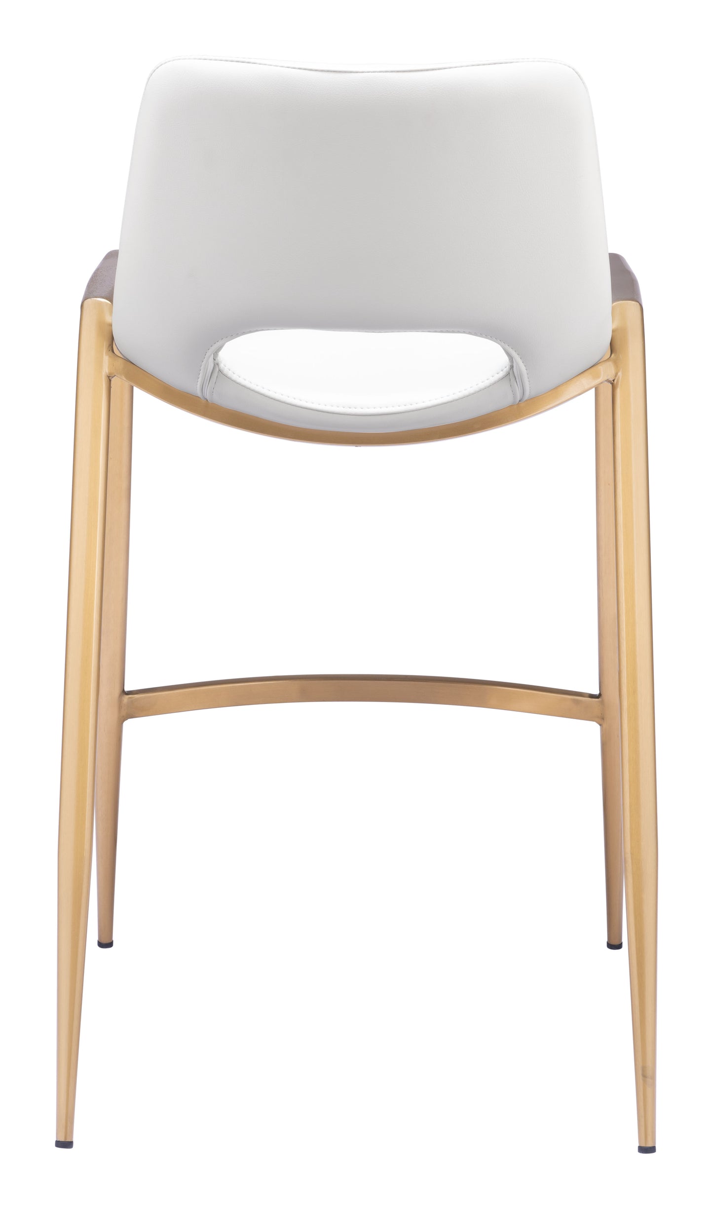 Desi Counter Stool (Set of 2) White & Gold - Disselt Designs