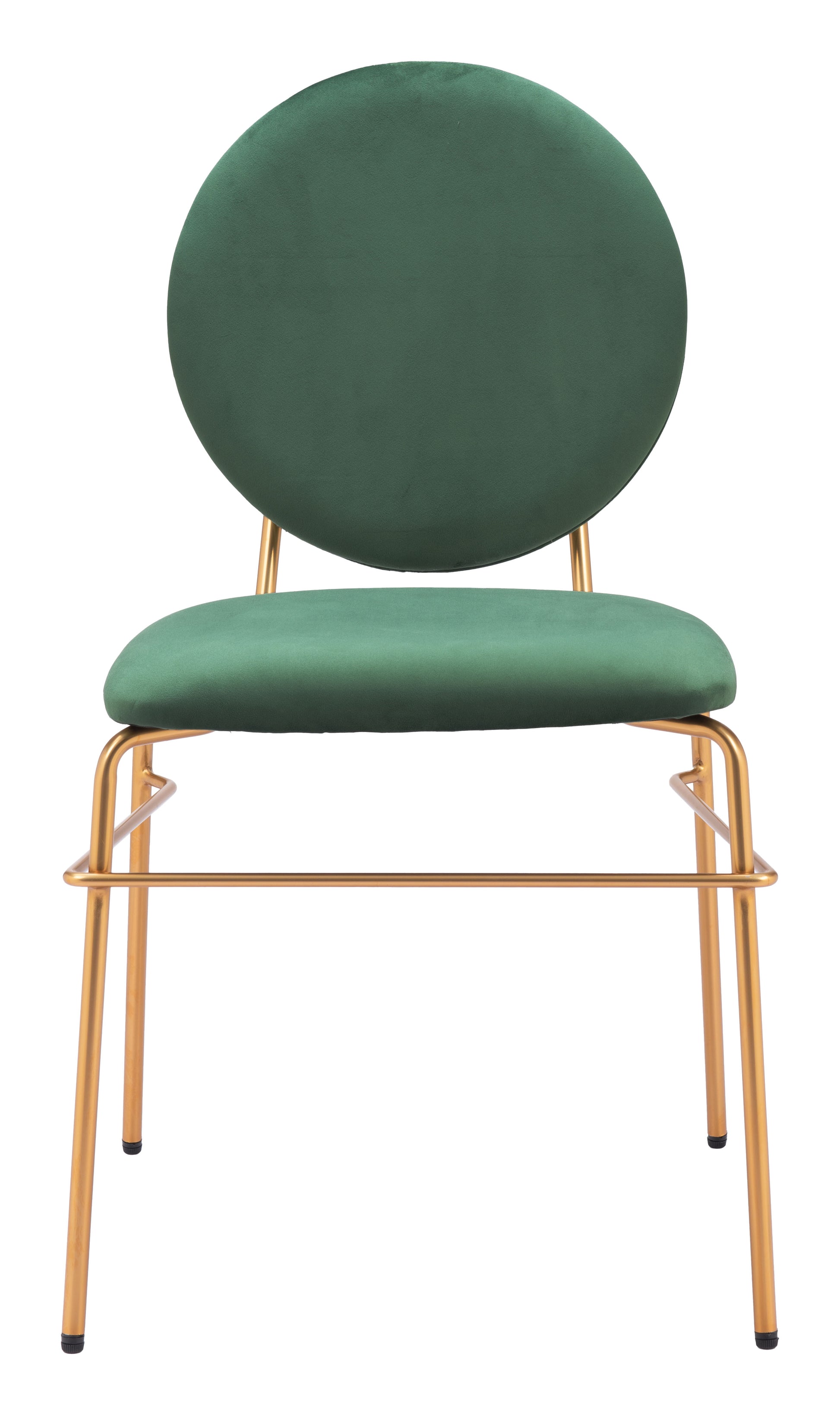 Odessa Dining Chair (Set of 2) Green & Gold - Disselt Designs
