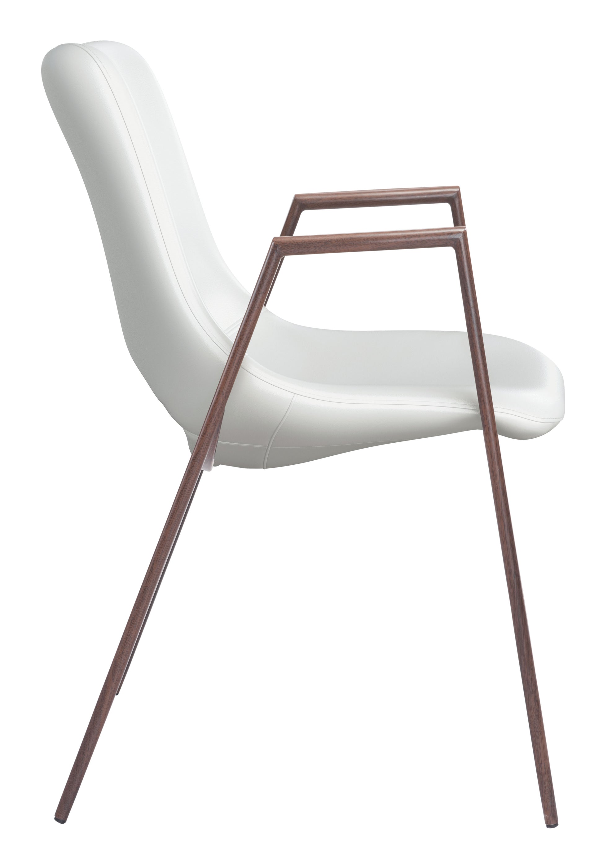Desi Dining Chair (Set of 2) White & Walnut - Disselt Designs