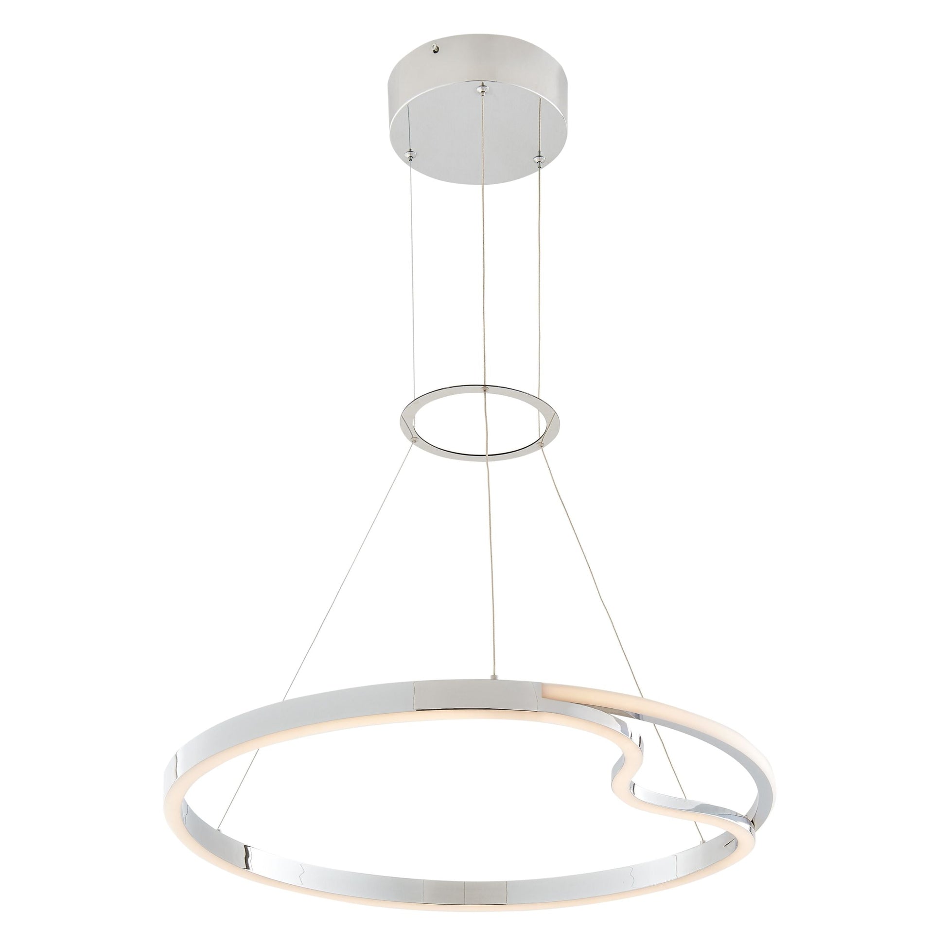Minsk Single Round Chandelier // Chrome - Disselt Designs