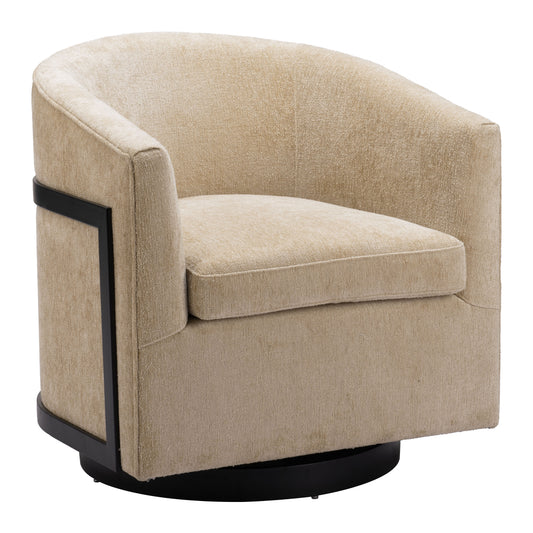 Hanko Swivel Chair Golden Beige - Disselt Designs