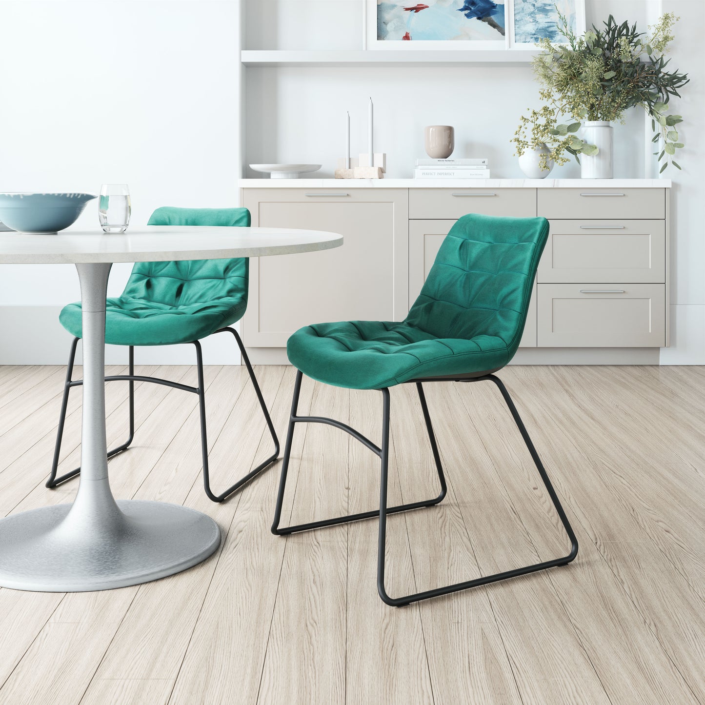 Tammy Dining Chair (Set of 2) Green - Disselt Designs