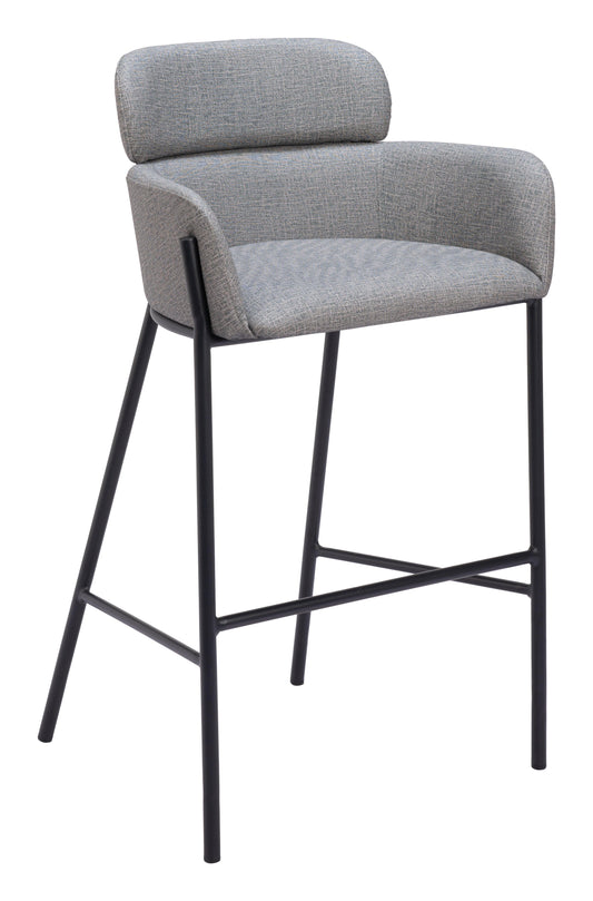 Bremor Barstool Slate Gray - Disselt Designs