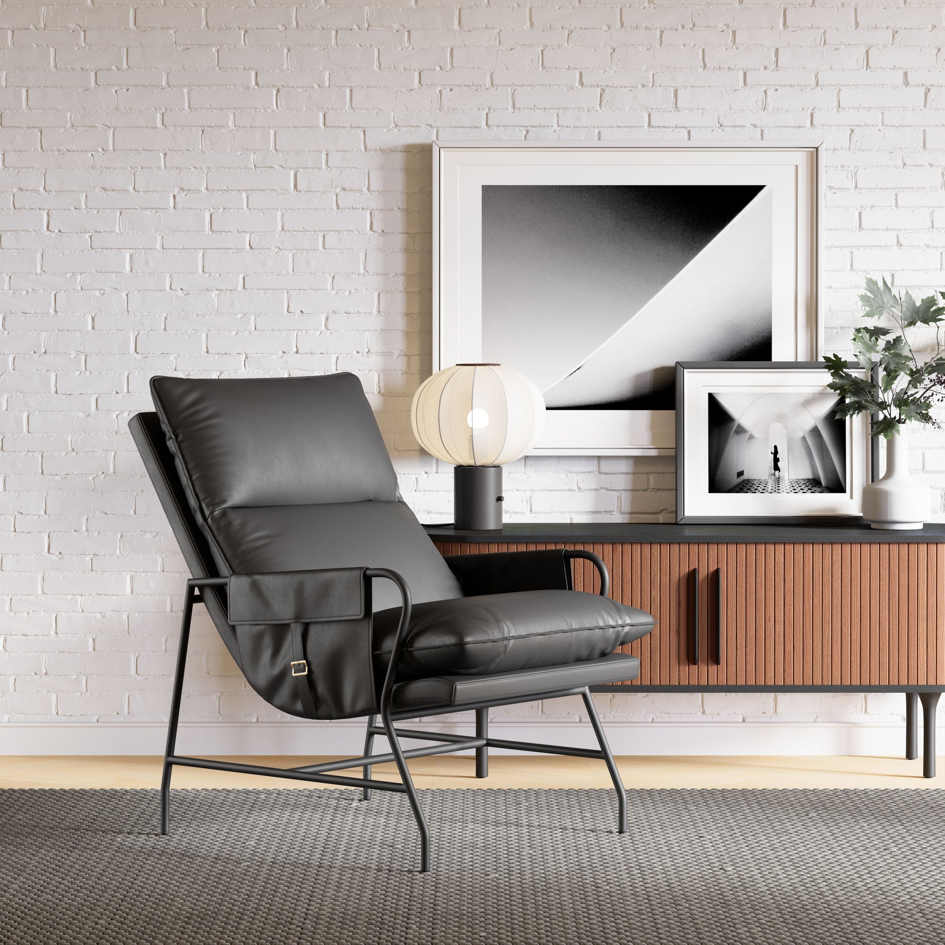 Halaus Accent Chair Black - Disselt Designs