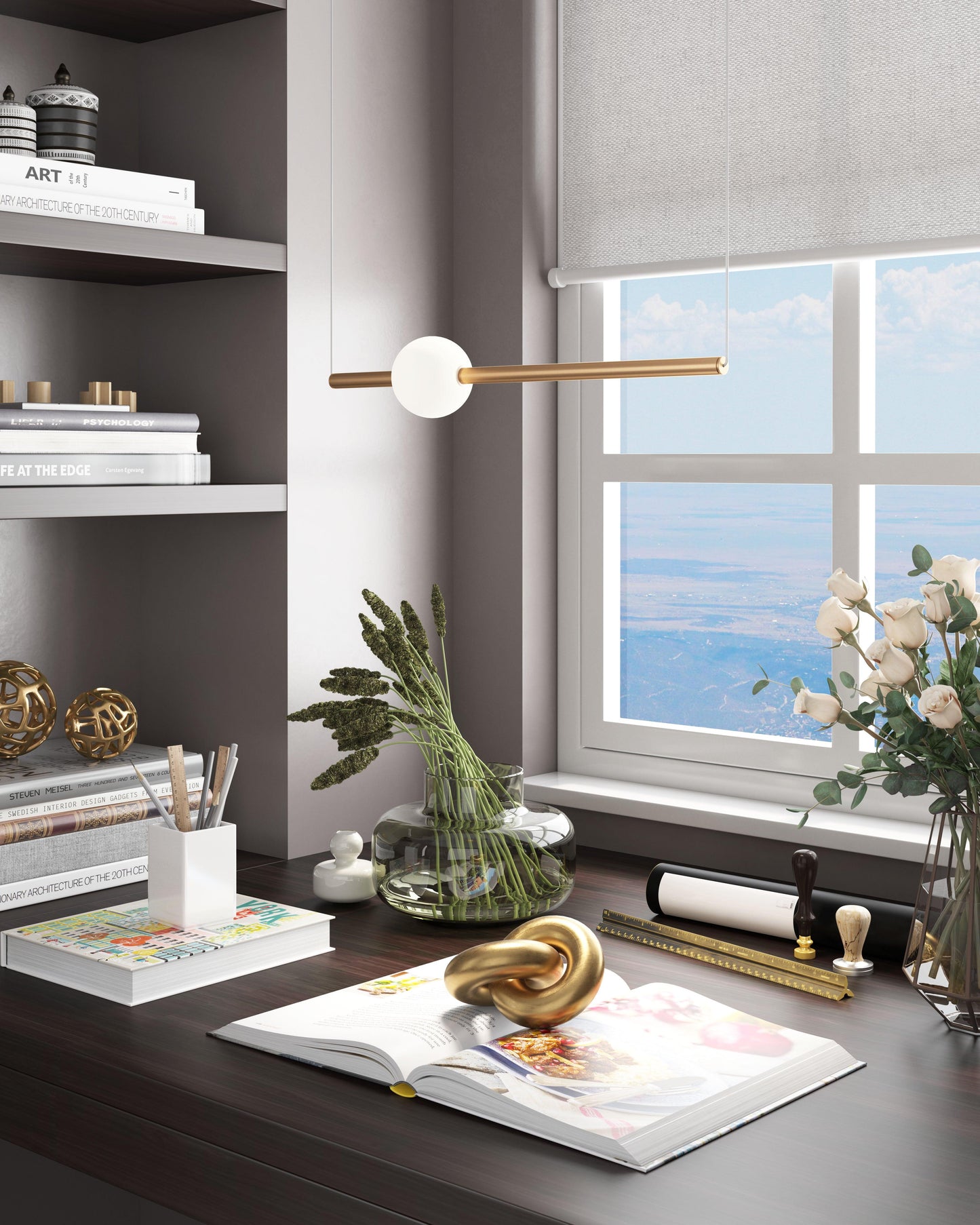 Adeo Ceiling Lamp Brass - Disselt Designs