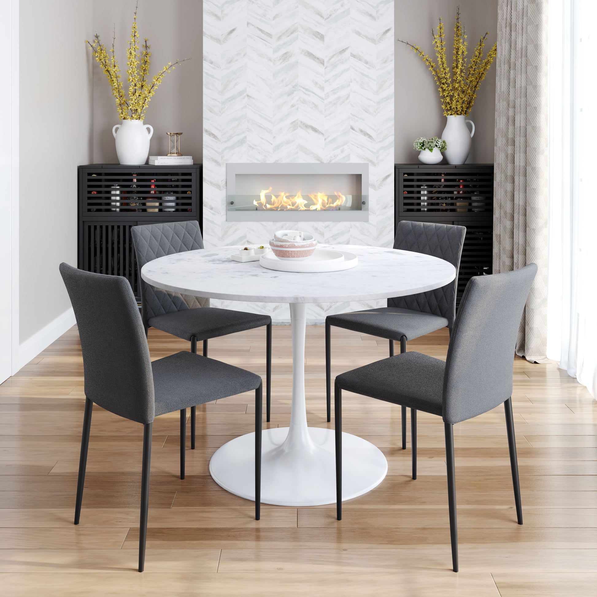 Harve Dining Chair (Set of 2) Gray - Disselt Designs