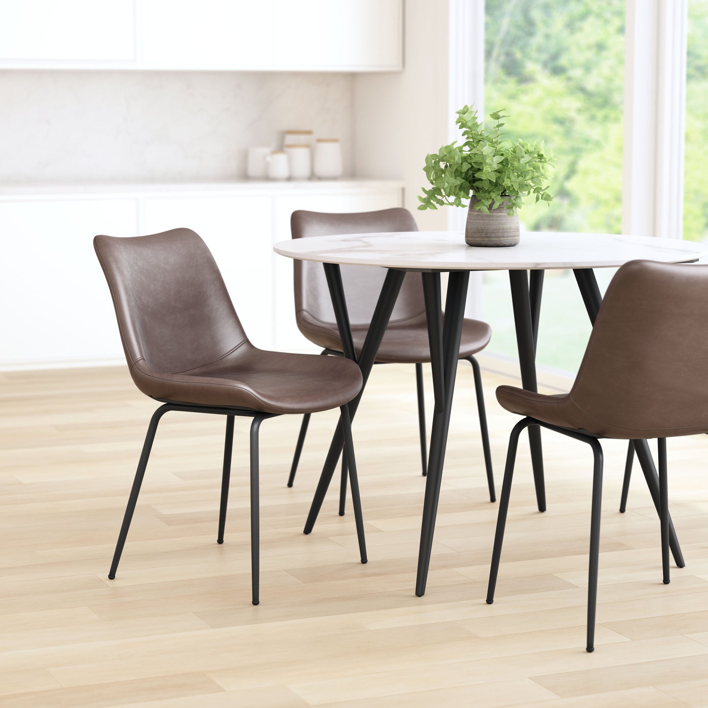 Byron Dining Chair (Set of 2) Brown - Disselt Designs