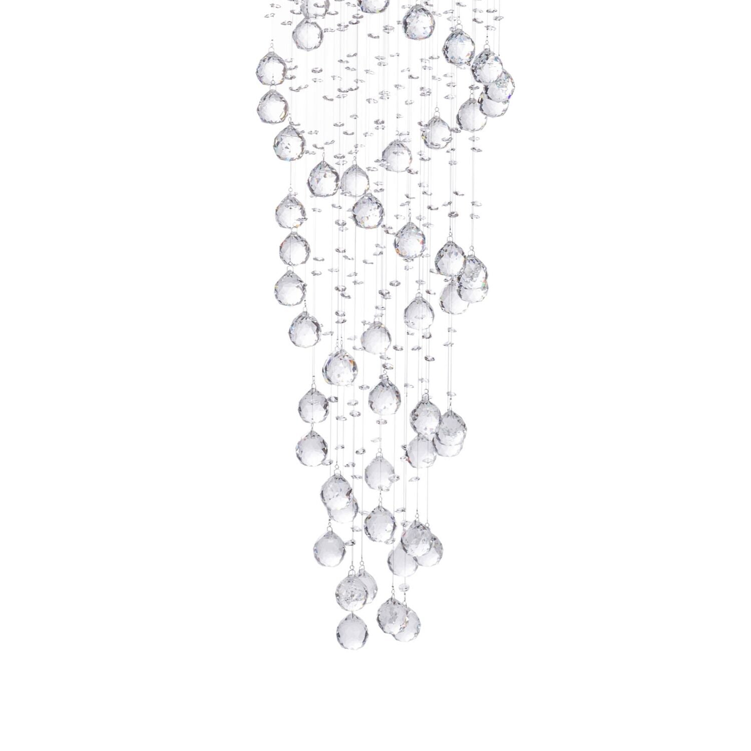 Crystal Chandelier Double Helix// 7 Light, 73" Hanging Length - Disselt Designs
