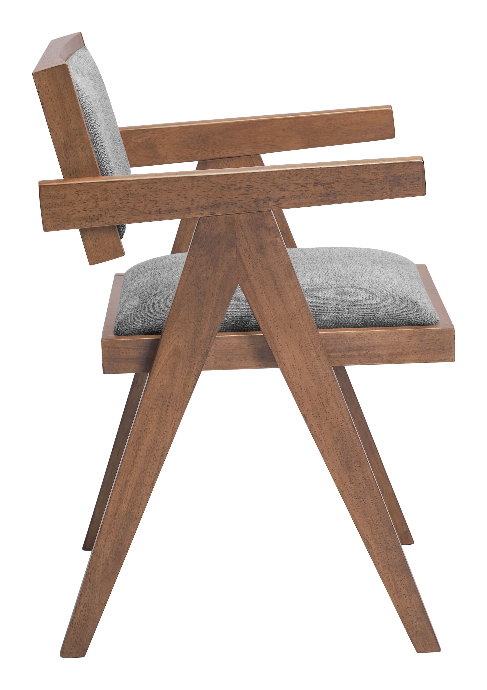 Delhi Dining Chair (Set of 2) Gray & Walnut - Disselt Designs