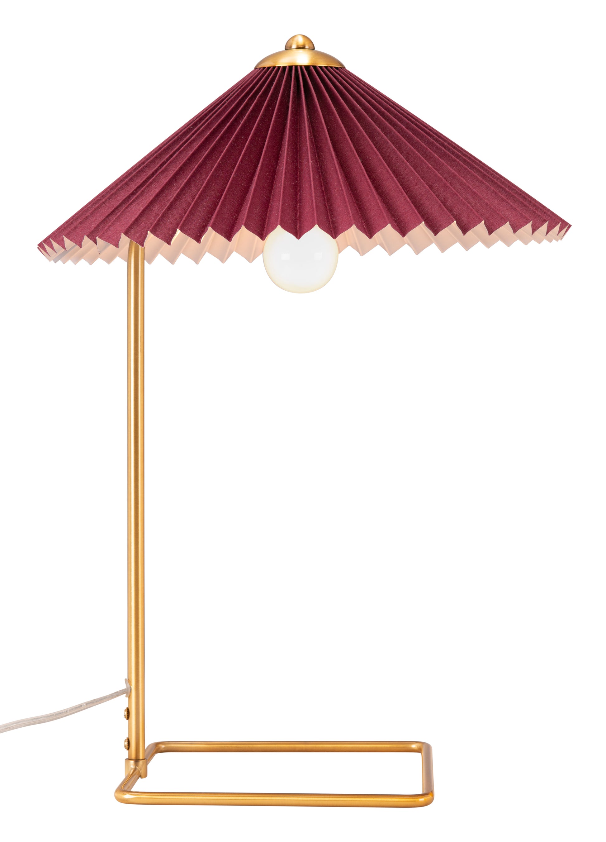 Charo Table Lamp Red & Gold - Disselt Designs