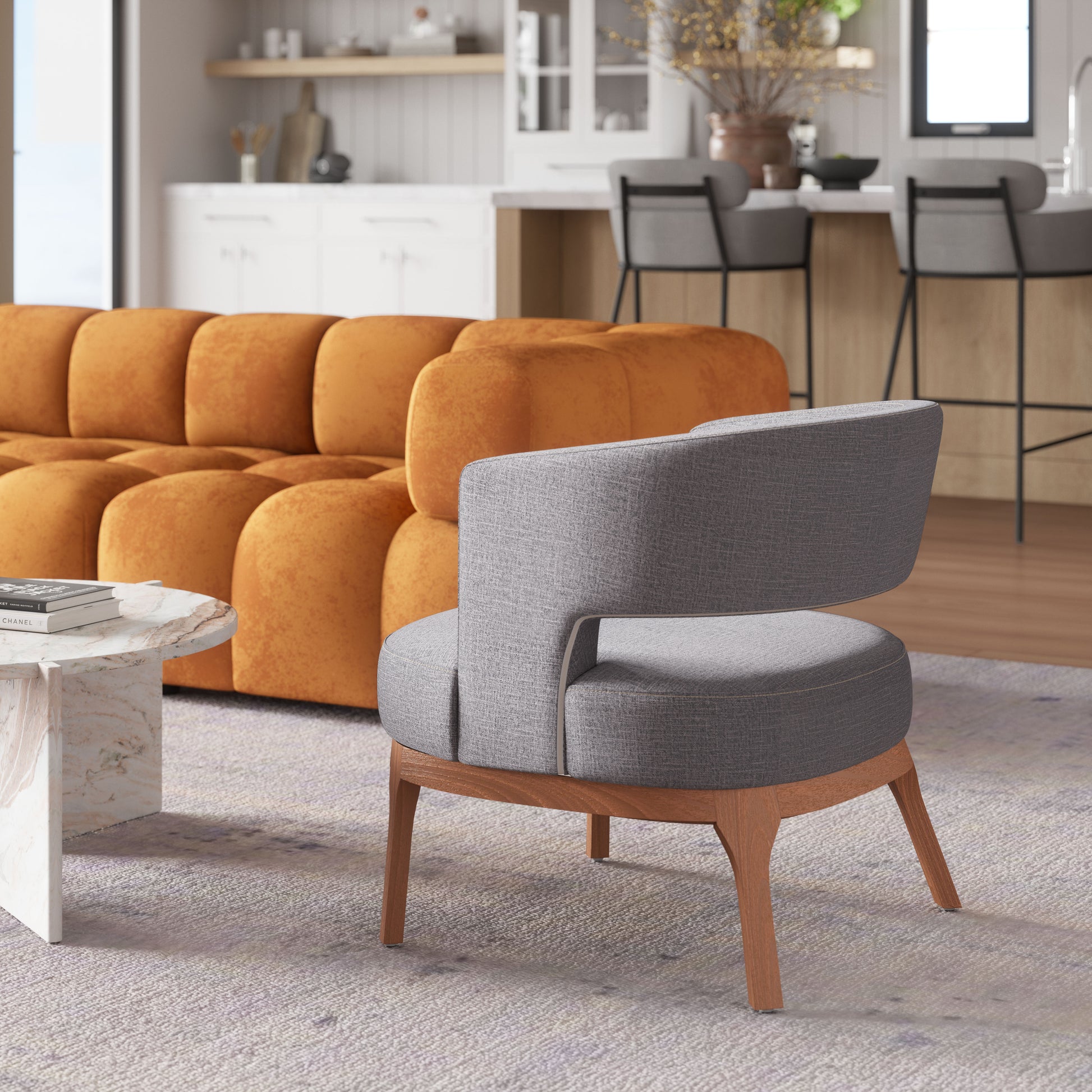 Penryn Accent Chair Slate Gray - Disselt Designs