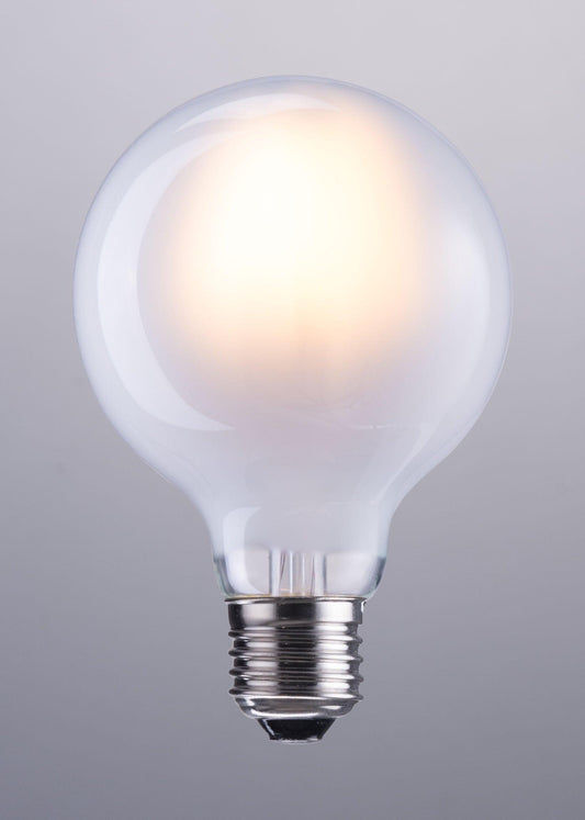 E26 G80 6W 110x80mm LED Light Bulb Frosted White - Disselt Designs