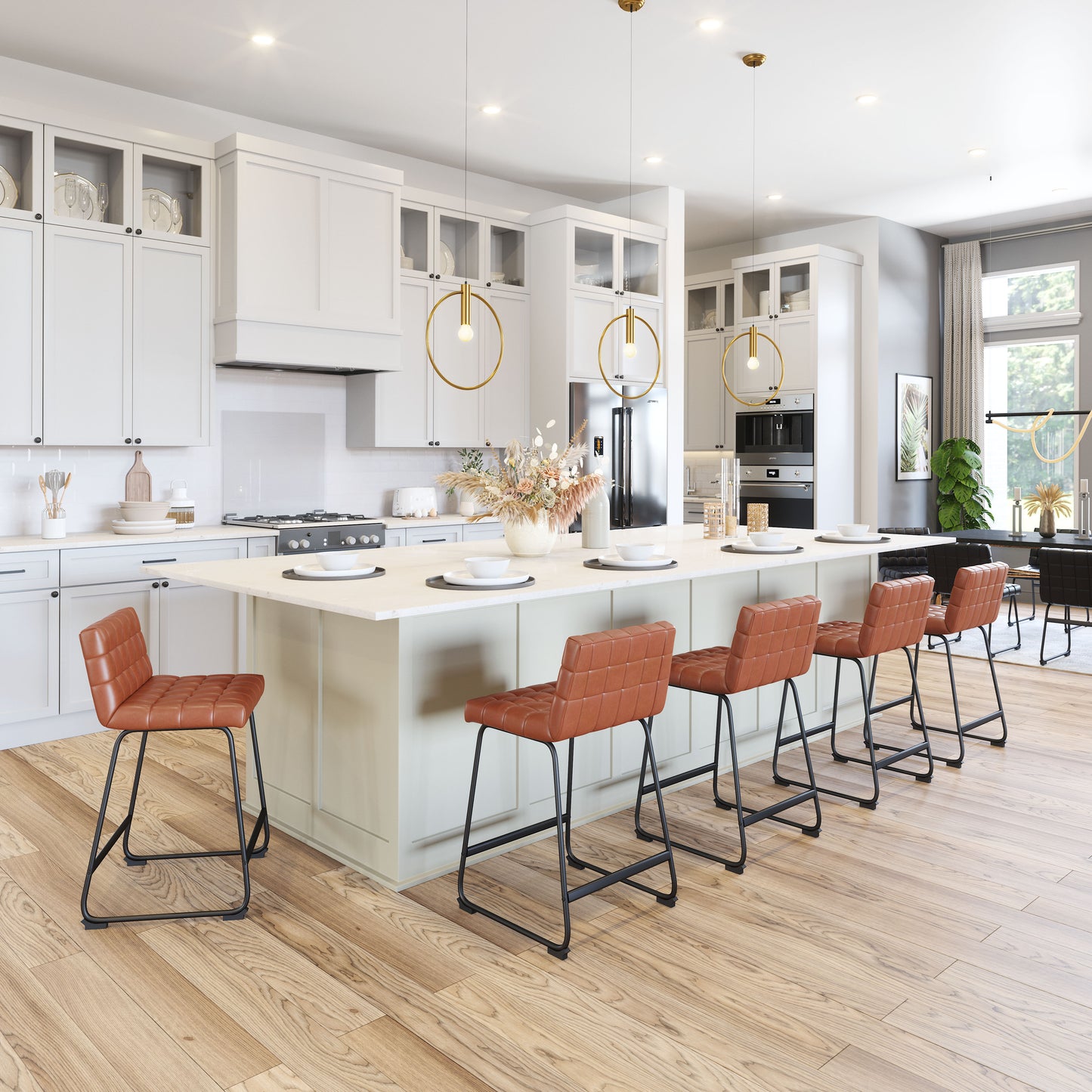 Pago Counter Stool (Set of 2) Brown - Disselt Designs