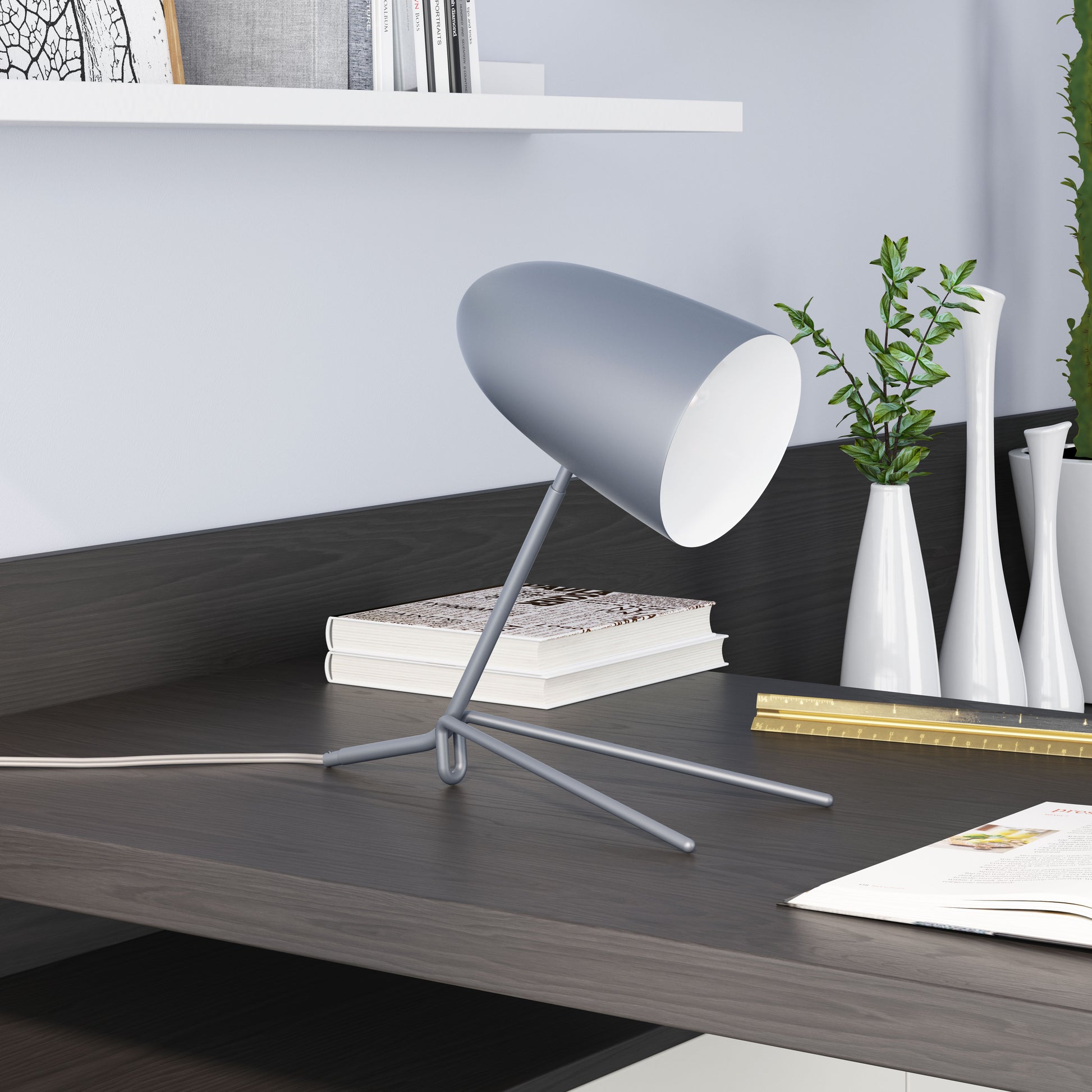 Jamison Table Lamp Gray - Disselt Designs