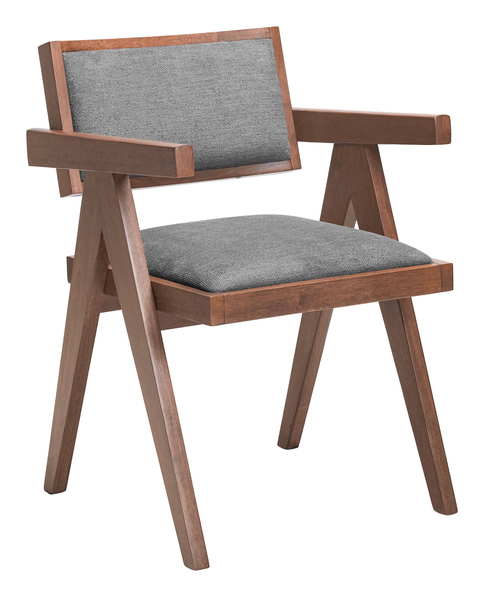 Delhi Dining Chair (Set of 2) Gray & Walnut - Disselt Designs