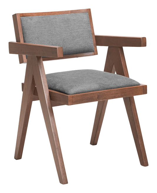 Delhi Dining Chair (Set of 2) Gray & Walnut - Disselt Designs