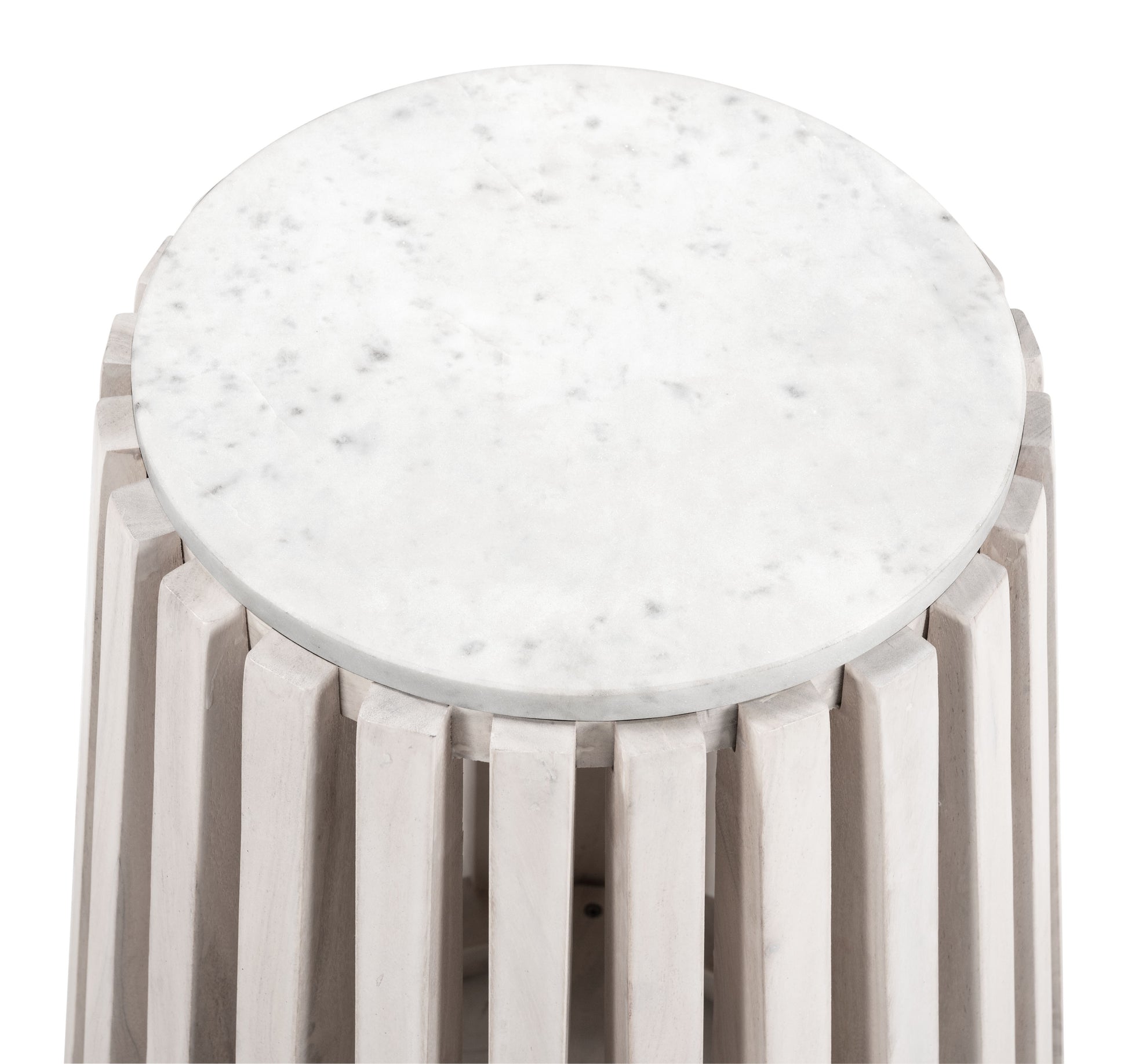 Cyprus Side Table White & Whitewashed - Disselt Designs
