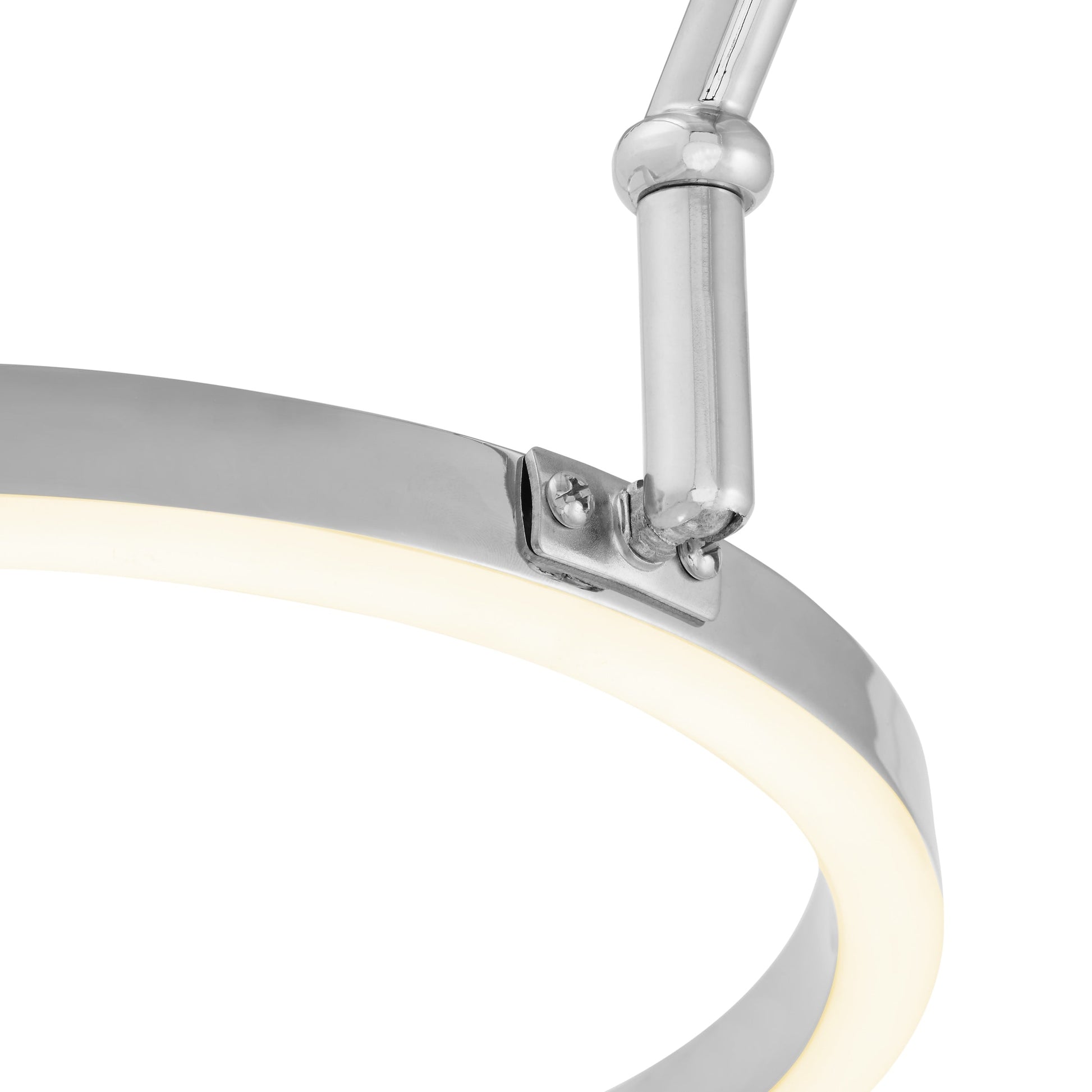 LED Three Ring Hong Kong Arc Floor lamp // Chrome, Not Dimmable - Disselt Designs