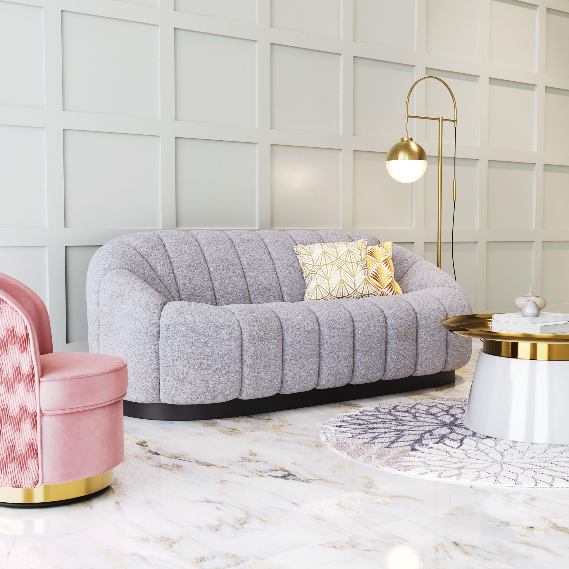 Bhutan Sofa Light Gray - Disselt Designs