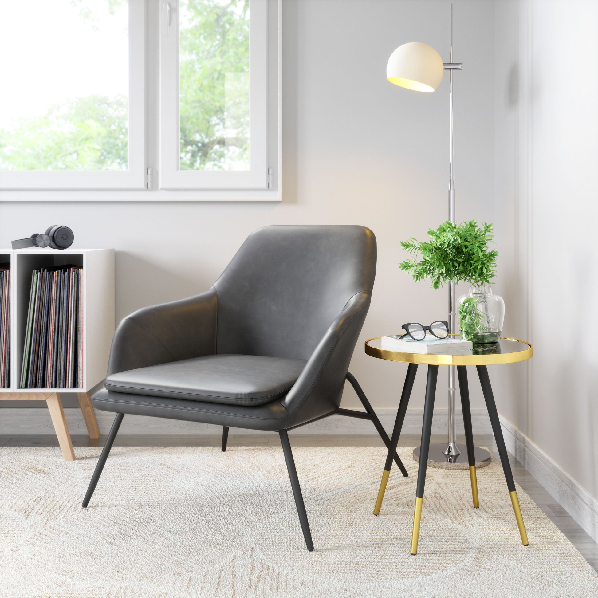 Manuel Accent Chair Gray - Disselt Designs