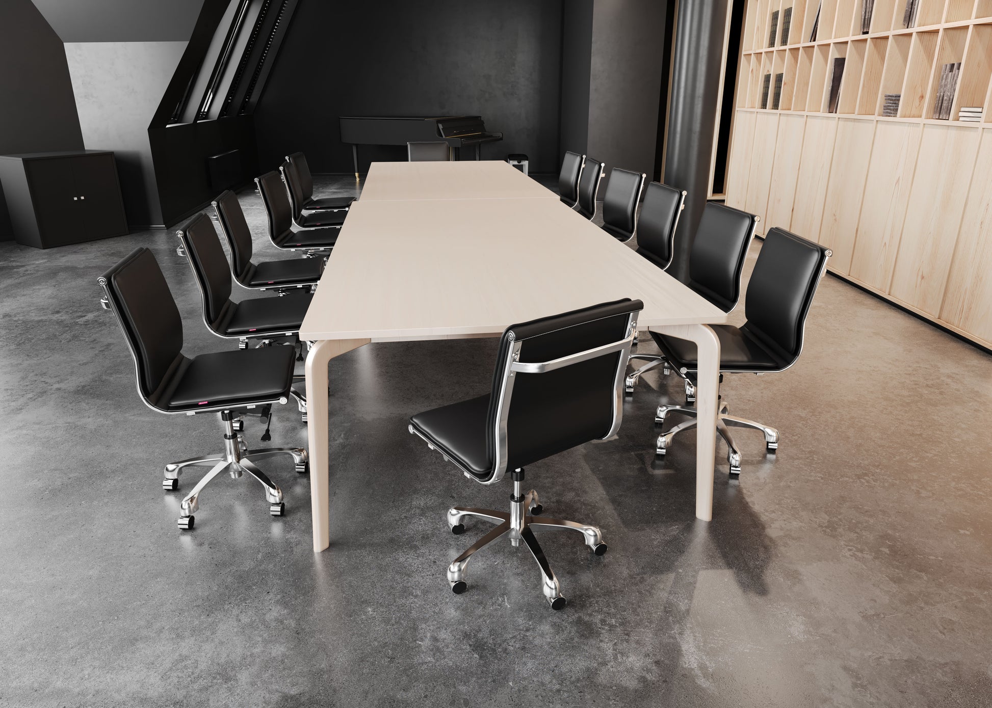 Lider Plus Armless Office Chair Black - Disselt Designs