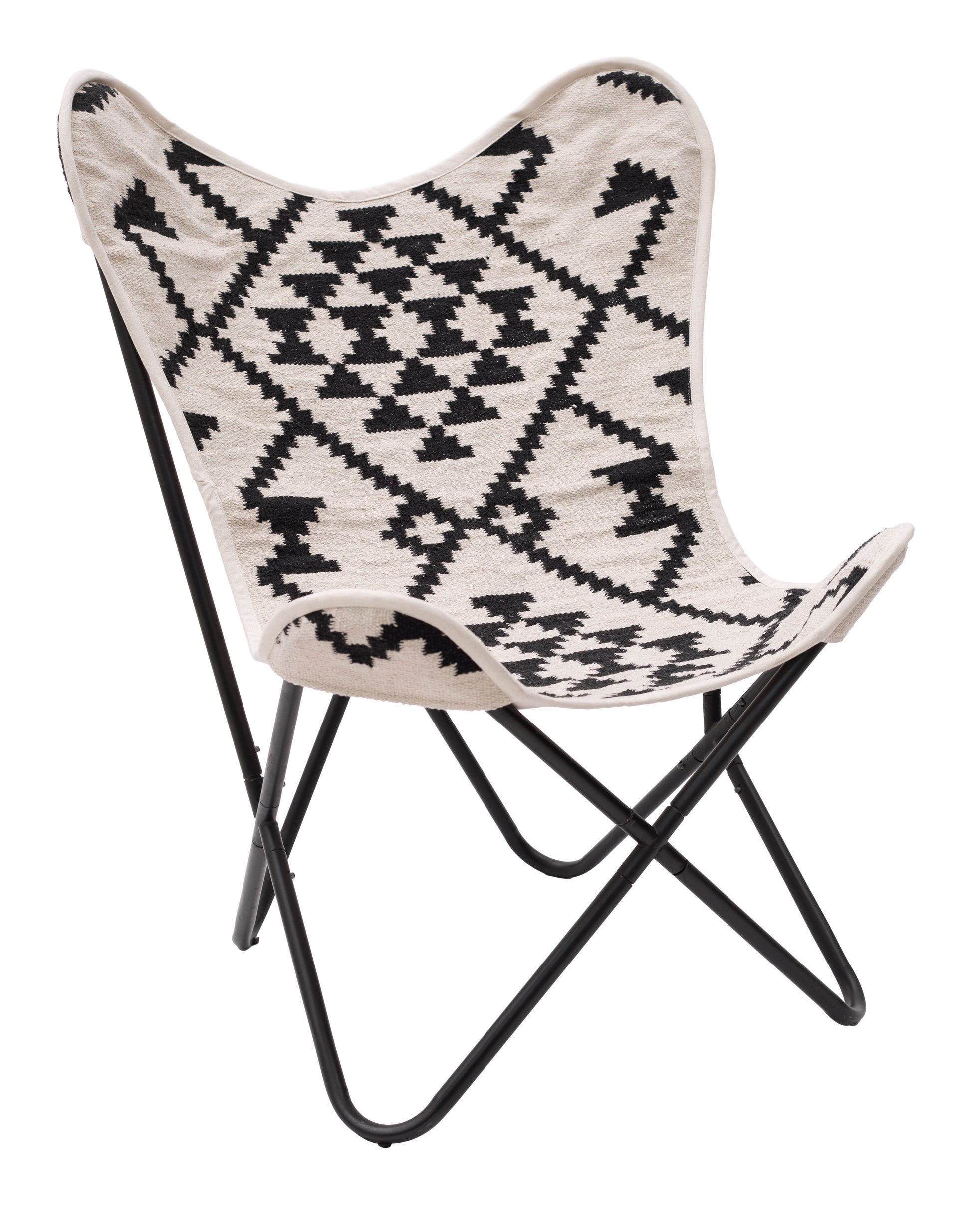 Rabat Accent Chair Beige & Black - Disselt Designs