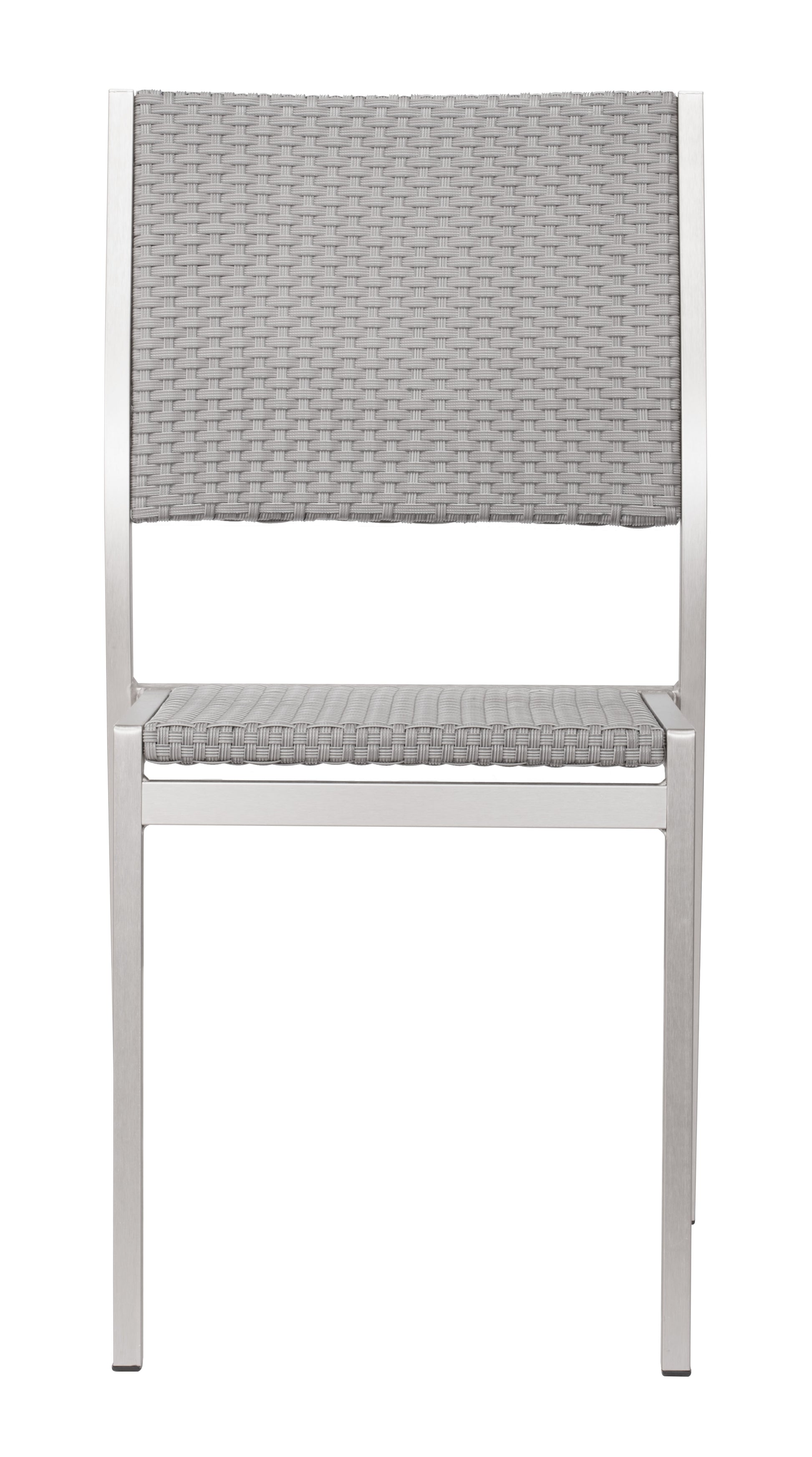 Metropolitan Armless Dining Chair (Set of 2) Gray & Silver - Disselt Designs