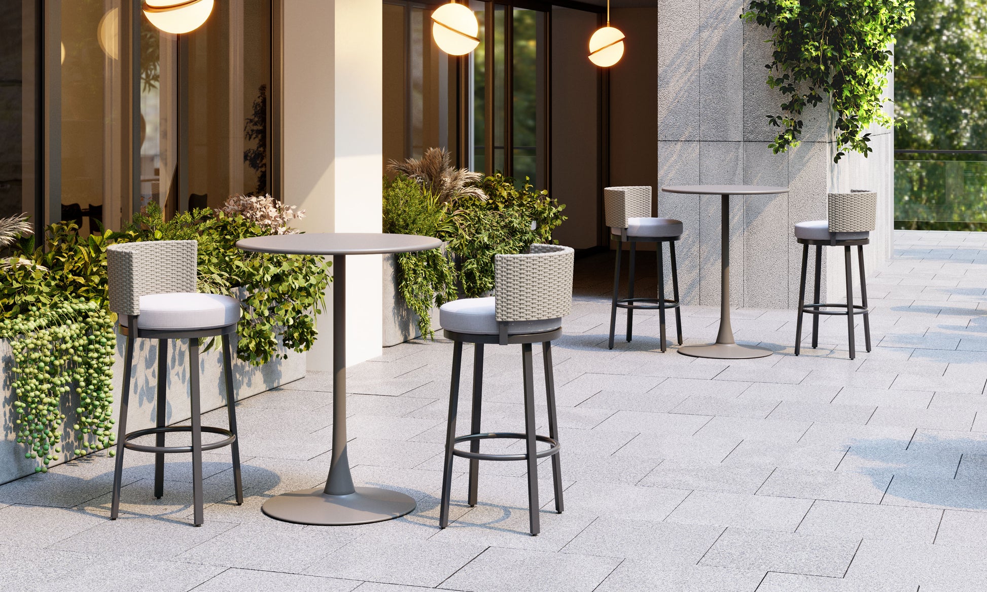 Midnight Wave Barstool White - Disselt Designs