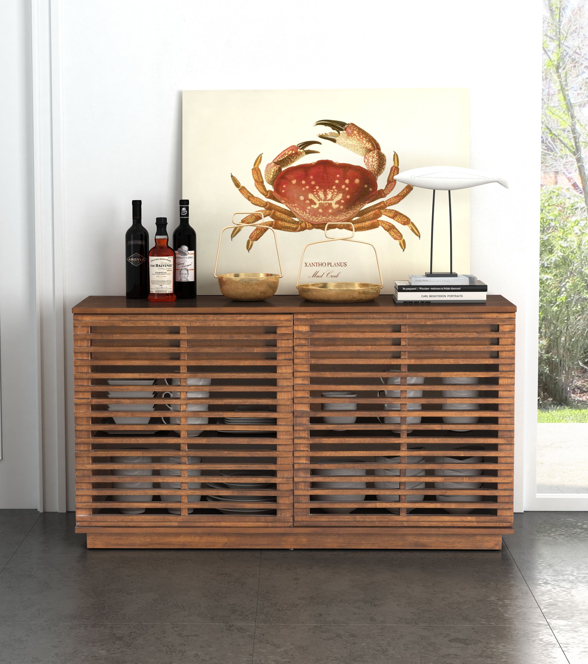 Linea Credenza Walnut - Disselt Designs