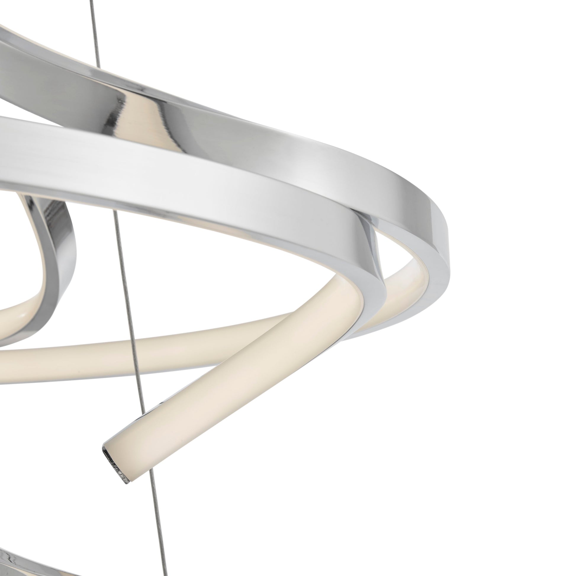 Beijing LED adjustable Round Chandelier // Chrome - Disselt Designs