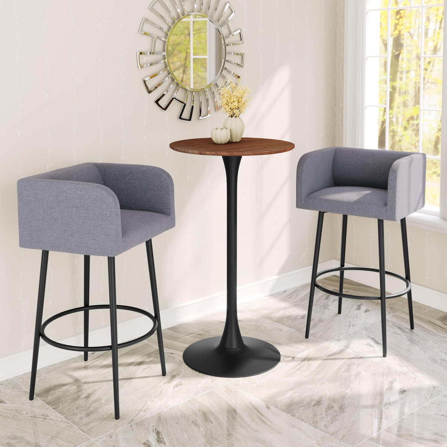 Auray Bar Table Brown - Disselt Designs