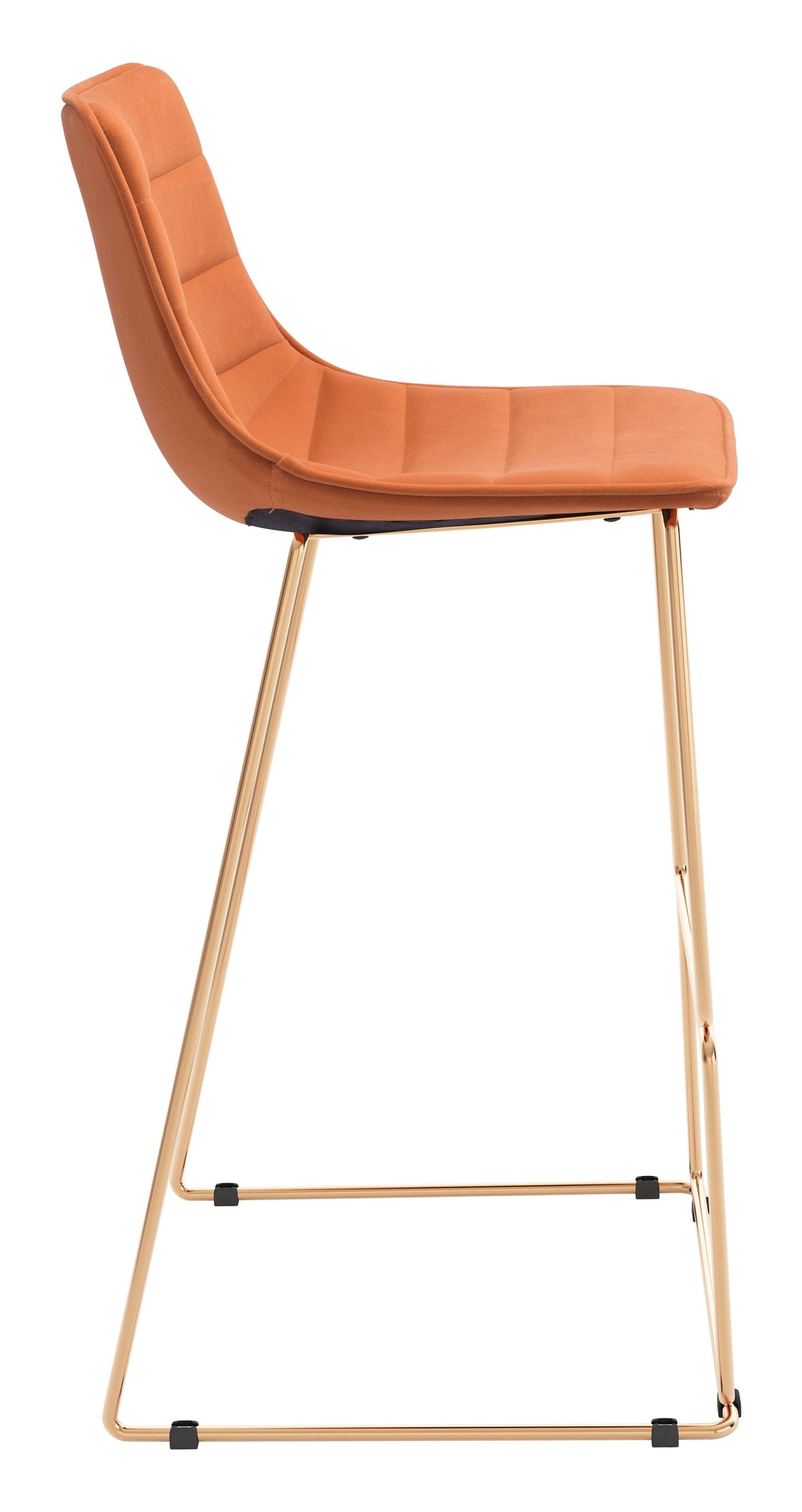Adele Barstool (Set of 2) Orange & Gold - Disselt Designs