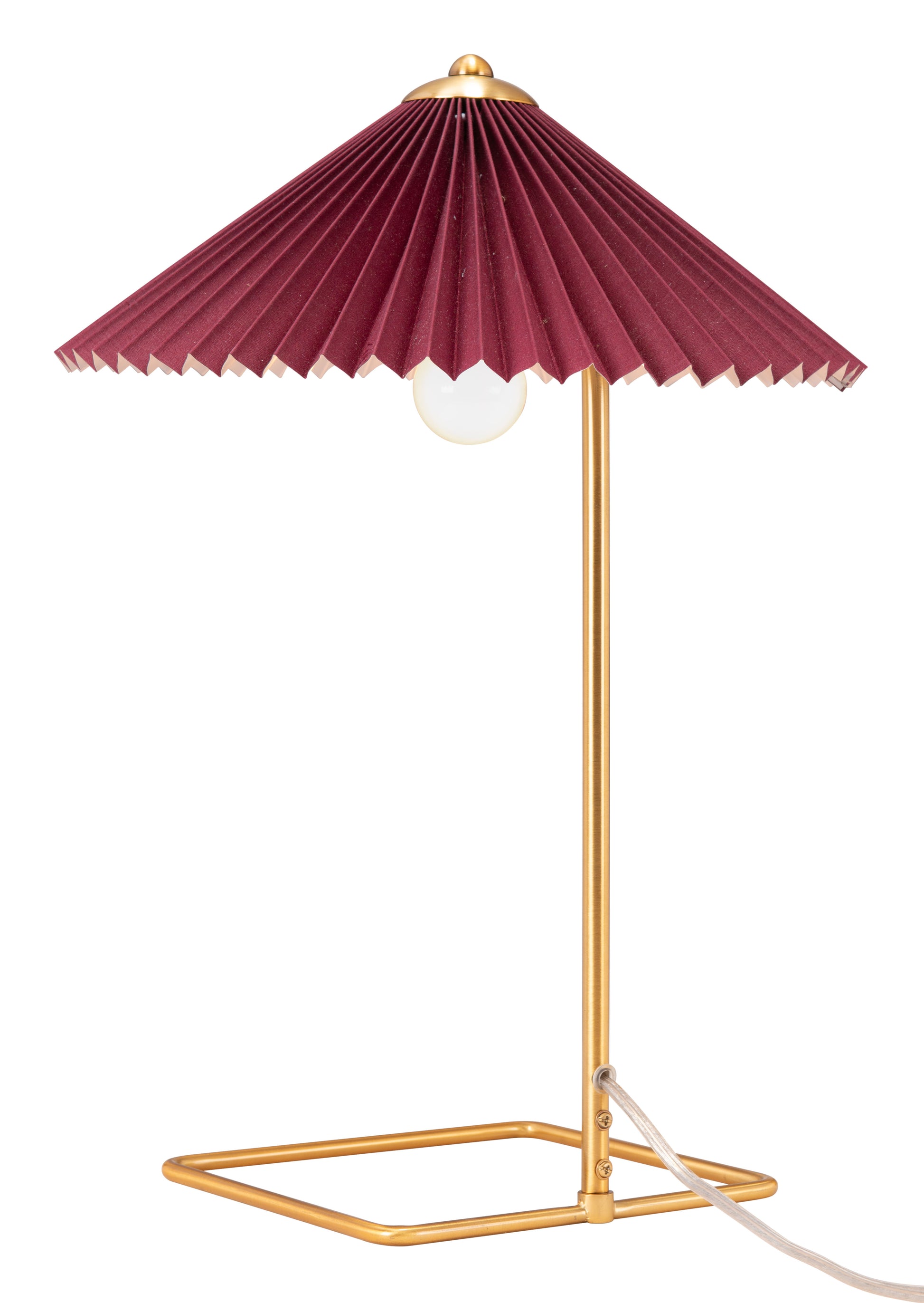 Charo Table Lamp Red & Gold - Disselt Designs