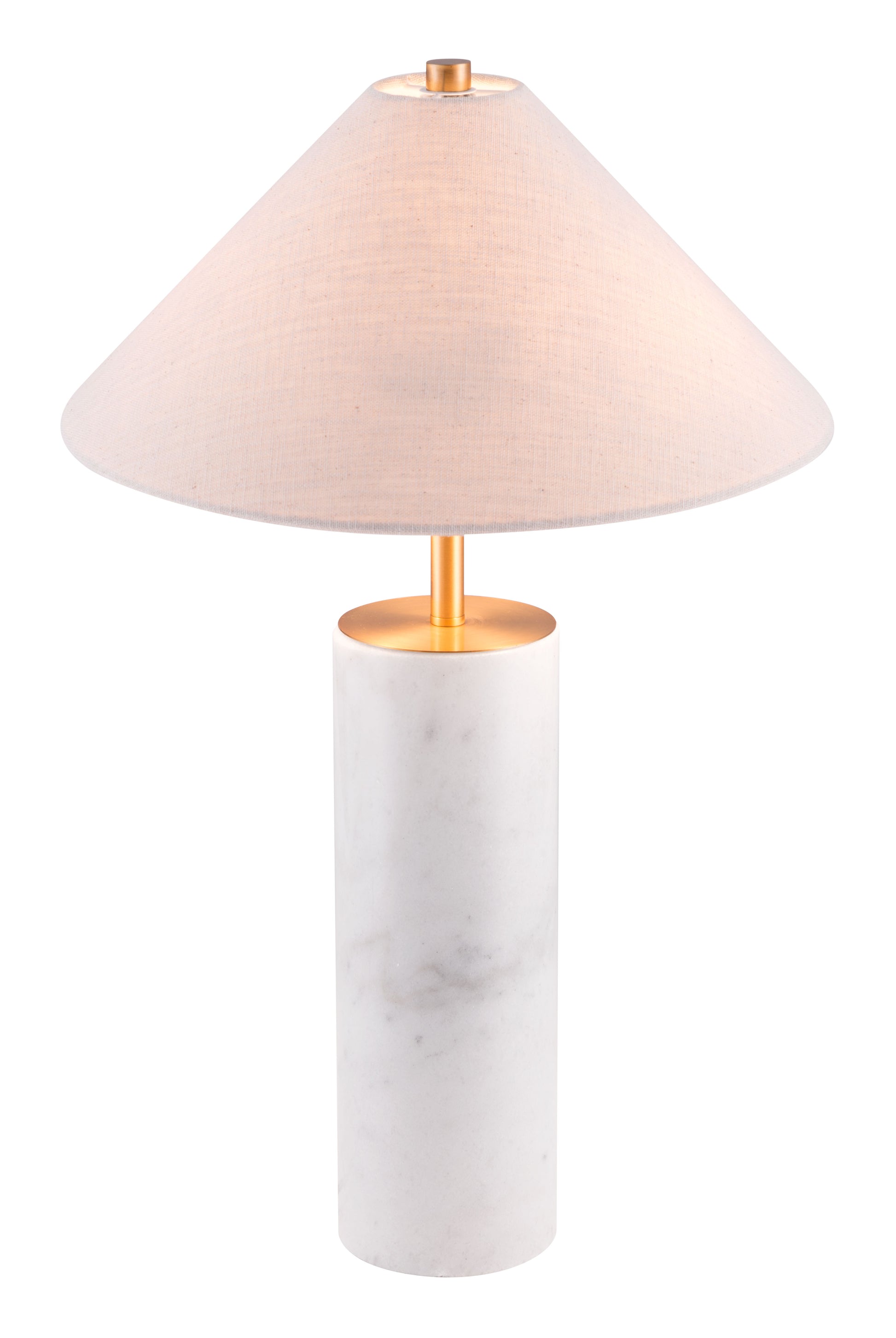 Ciara Table Lamp Beige & White - Disselt Designs