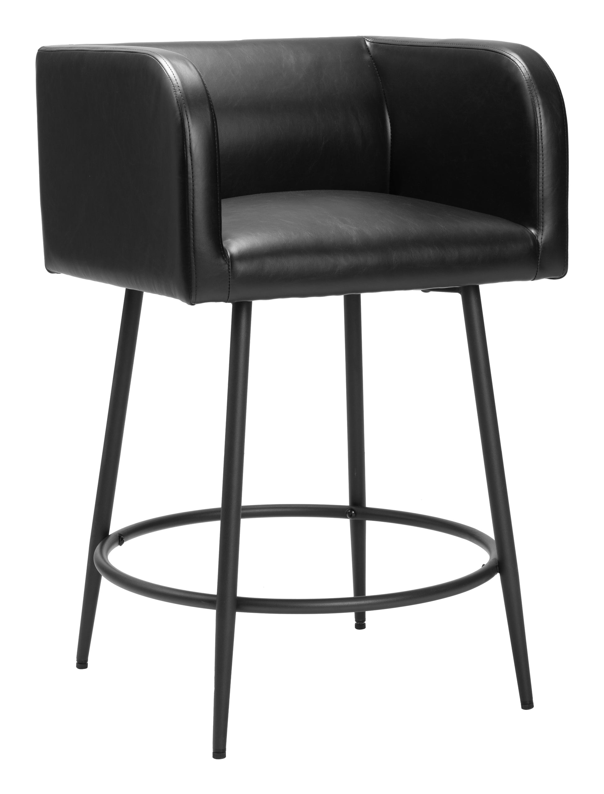 Horbat Counter Stool (Set of 2) Black - Disselt Designs