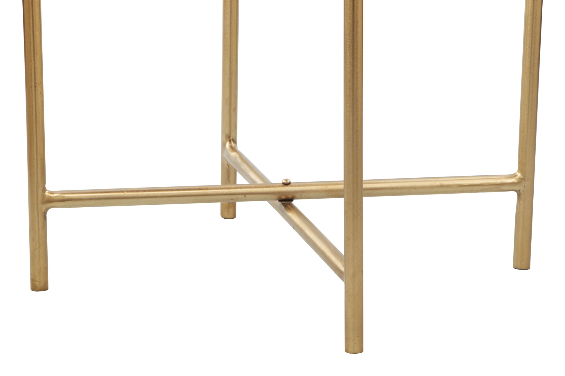 David Side Table Gray & Gold - Disselt Designs