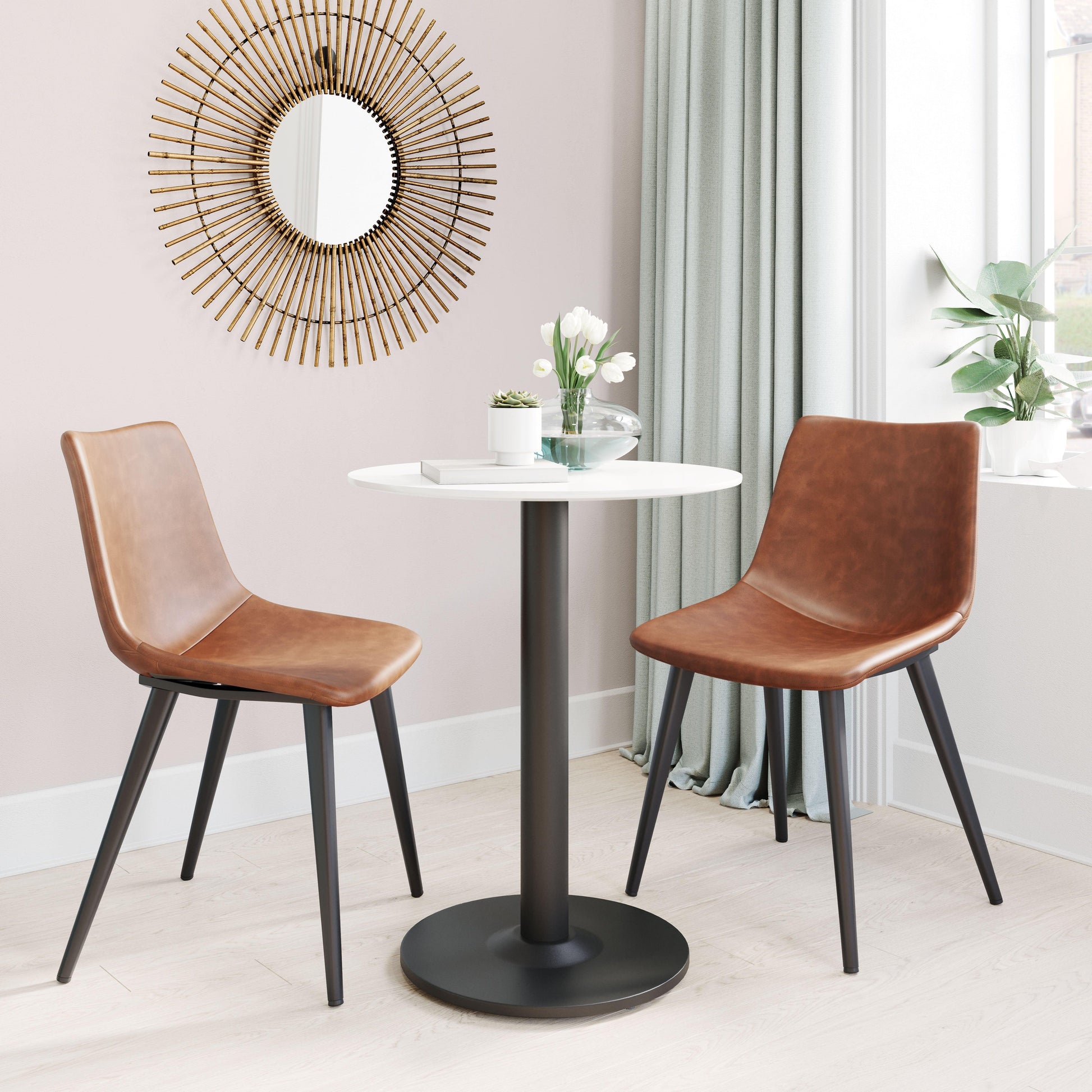 Alto Bistro Table White & Black - Disselt Designs