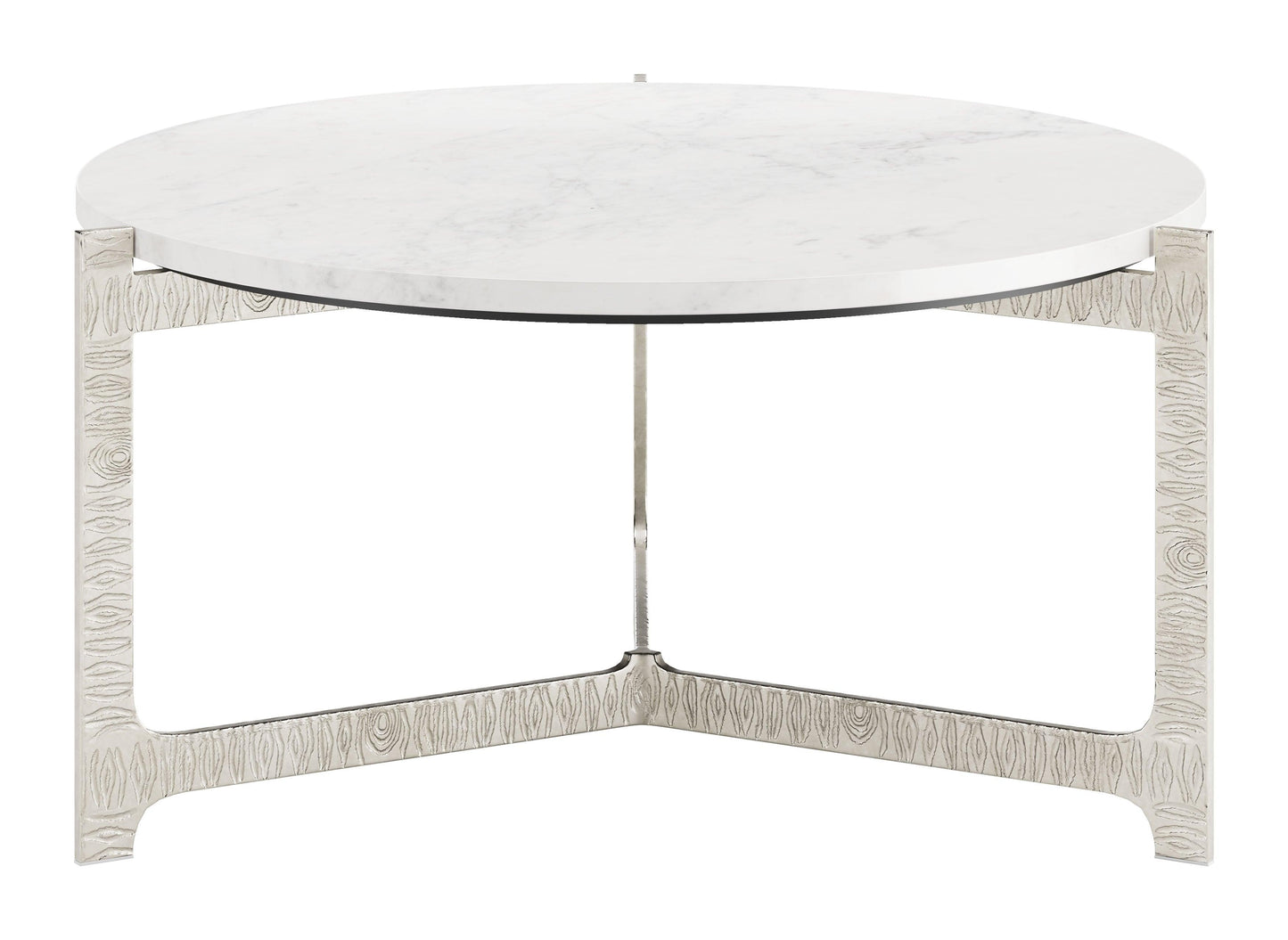 Barmas Coffee Table White & Silver - Disselt Designs