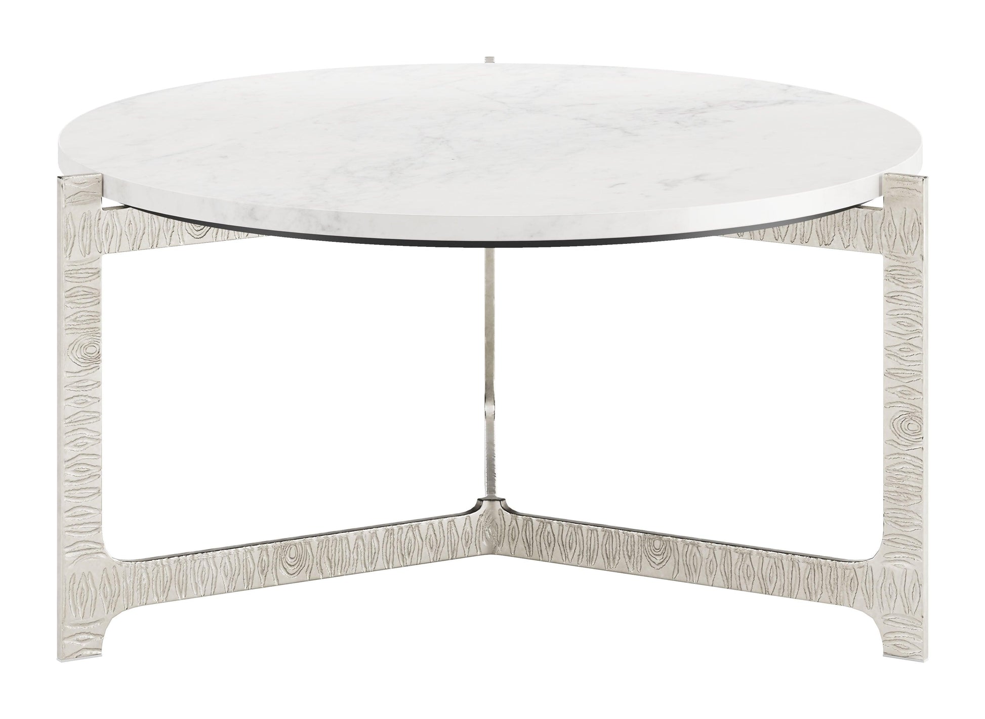 Barmas Coffee Table White & Silver - Disselt Designs