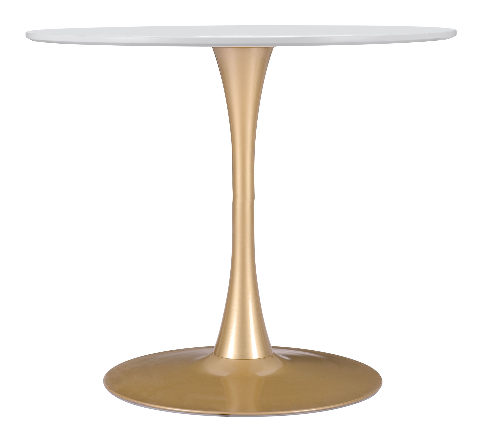 Opus Dining Table White & Gold - Disselt Designs