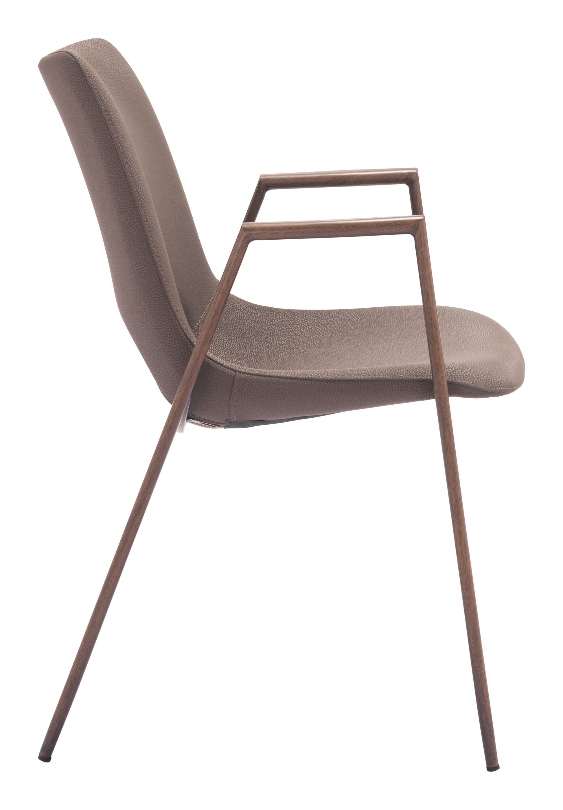 Desi Dining Chair (Set of 2) Brown & Walnut - Disselt Designs