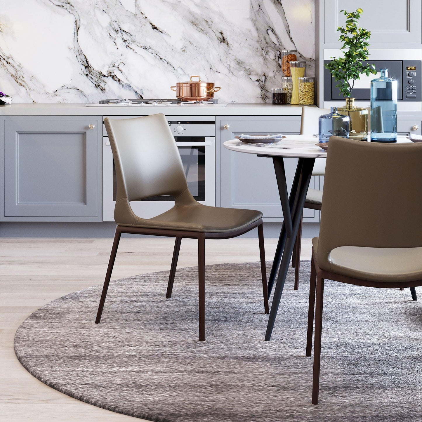 Ace Dining Chair (Set of 2) Brown & Walnut - Disselt Designs
