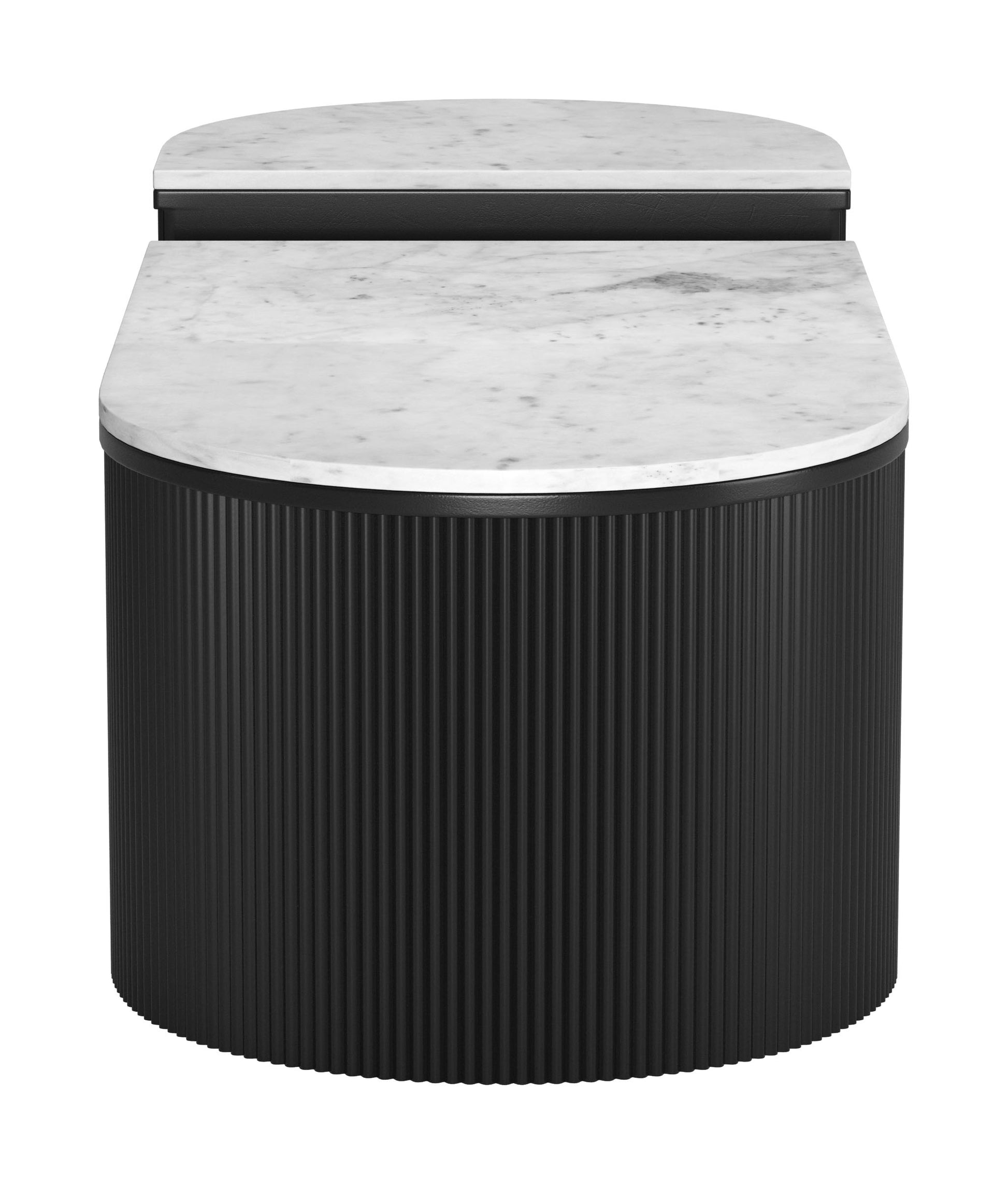 Ormara Coffee Table Set (2-Piece) White & Black - Disselt Designs