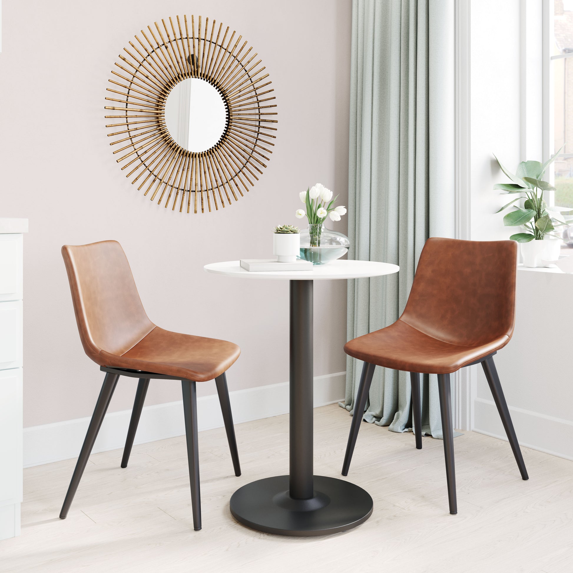 Daniel Dining Chair (Set of 2) Vintage Brown - Disselt Designs
