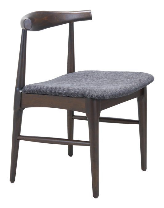 Tuzka Dining Chair (Set of 2) Gray & Espresso - Disselt Designs