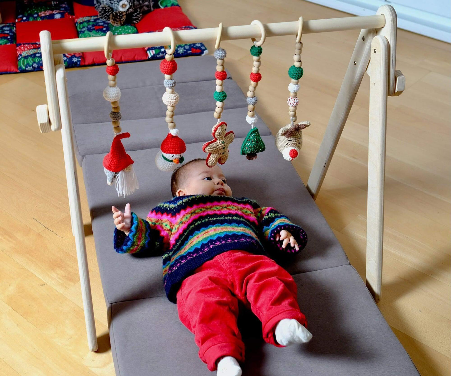 KIDS GYM | Montessori Baby Gym & Hanging Toys Set - Disselt Designs