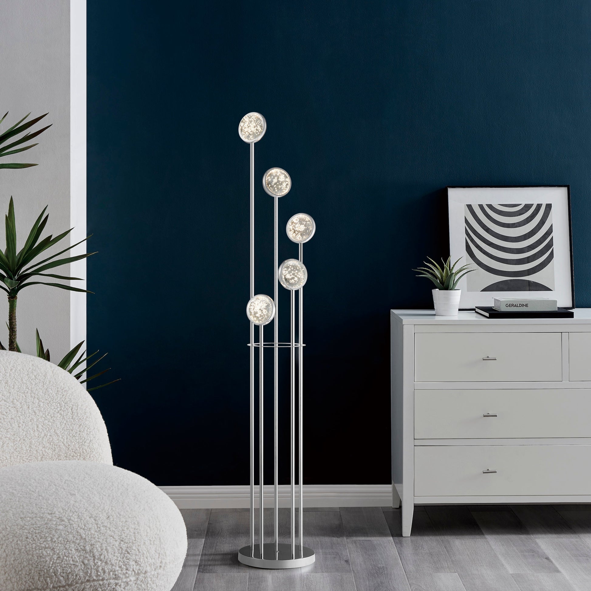 Bubbling Glow Floor Lamp // Chrome - Disselt Designs