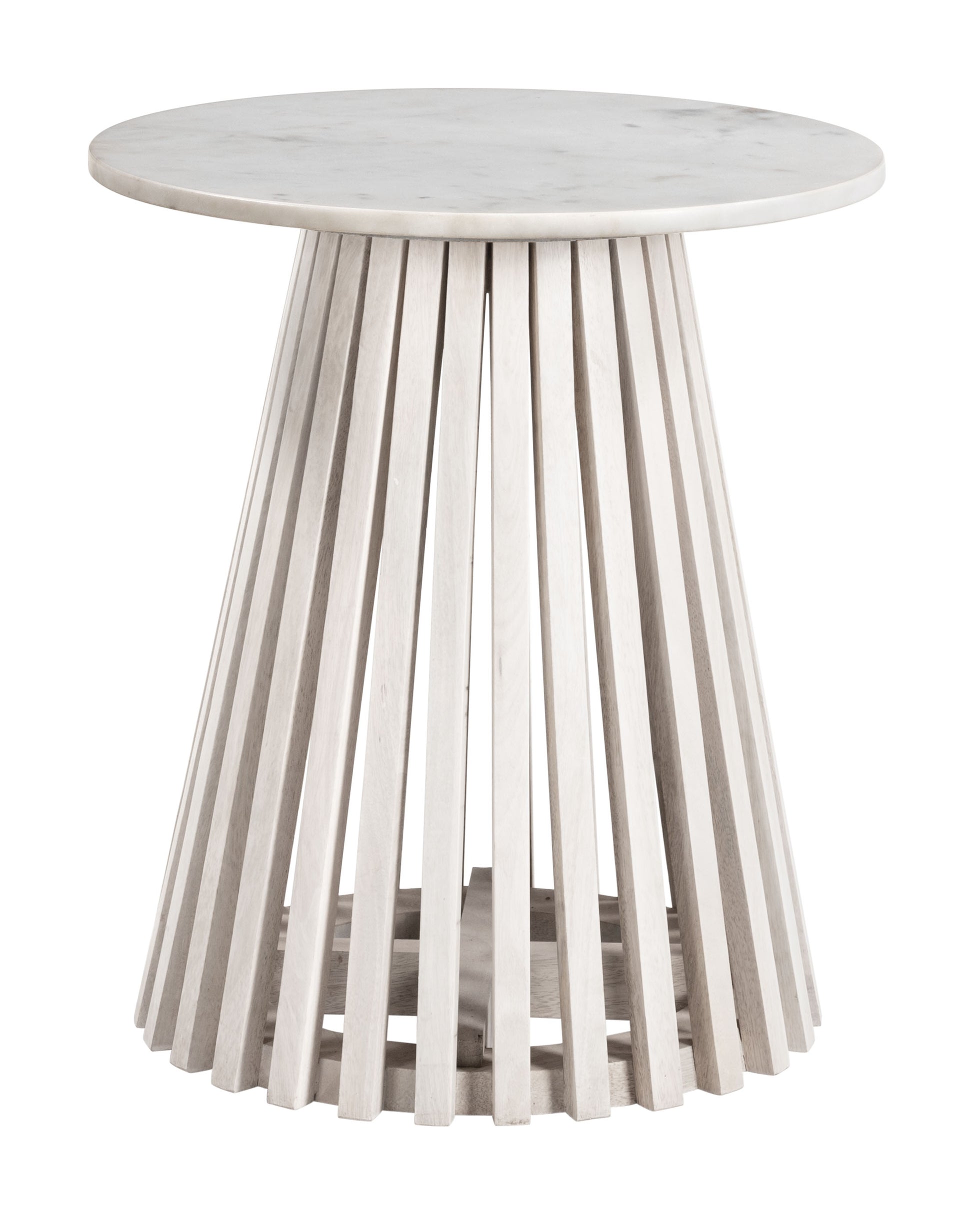 Mazara Side Table White & Whitewashed - Disselt Designs